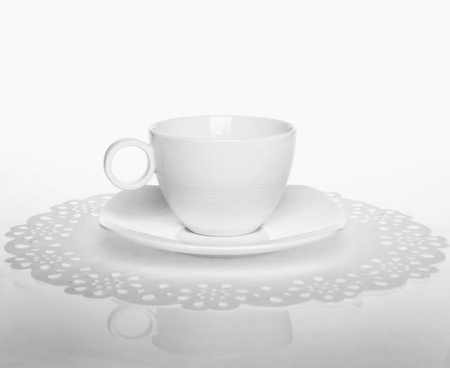 SERWETKA DEKORACYJNA BIAŁA OKRĄGŁA 27 CM 12 SZT.