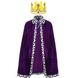 STRÓJ KRÓLA FIOLETOWY Z KORONĄ