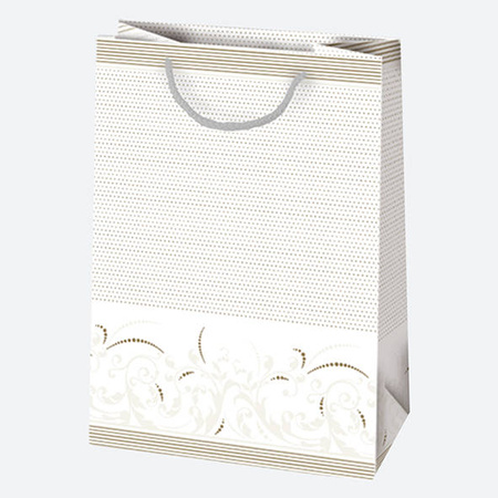 TORBA NA PREZENTY KROPKI ORNAMENT 23X32X11 CM