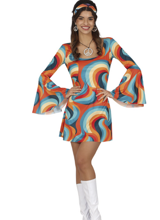 STRÓJ DAMSKI HIPISKA KOLOROWA 