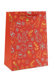 TOREBKA PRZENTOWA CZERWONA ŚWIĄTECZNA 18 X 23 X 8,5 CM
