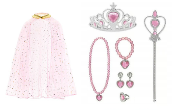 ZESTAW KSIĘŻNICZKI: PELERYNA + ZESTAW BIŻUTERII