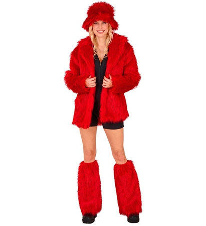 OCIEPLACZE NA NOGI CZERWONE FUTRZASTE