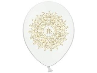 BALONY 30 cm KOMUNIJNE IHS 6 szt