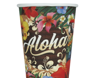 KUBECZKI PAPIEROWE ALOHA 6 SZT 240 ML