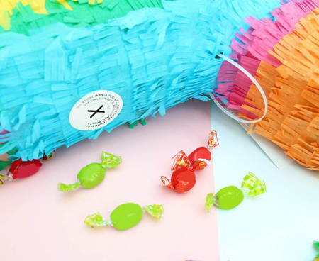 Piniata Tęczowy Konik kolorowy 39x13x55 cm urodziny