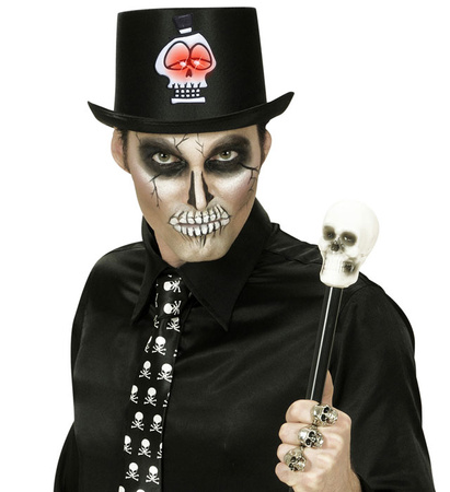 Pk 6 "FLASHING LIGHT HALLOWEEN TOP HAT"felt - 2 styles ass.