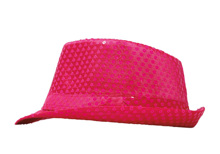 KAPELUSZ CEKINOWY RÓŻOWY