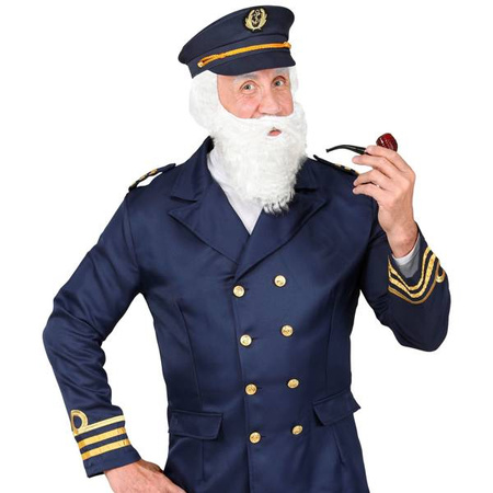 ZESTAW KAPITANA STATKU KAPELUSZ BRODA FAJKA