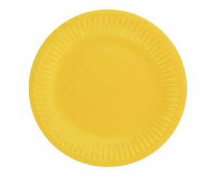 TALERZYKI PAPIEROWE 18 CM ZÓŁTE 6 SZT.