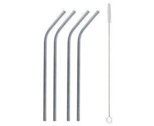 SŁOMKI METALOWE ZAGIĘTE 4 szt.