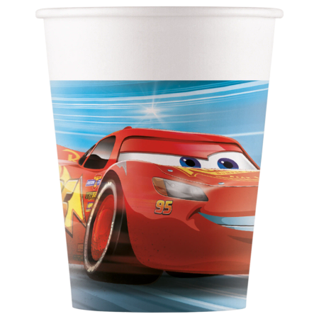 KUBECZKI PAPIEROWE CARS 200 ML 8 SZT