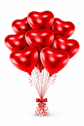 ZESTAW BALONÓW FOLIOWYCH SERCA 10 SZTUK