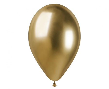 BALONY LATEKSOWE GEMAR 33 cm ZŁOTE 5 szt. GLOSSY