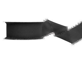 WSTĄŻKA SZYFONOWA CZARNA 40 MM 10 M