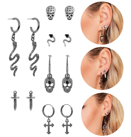 KOLCZYKI HALLOWEENOWE 6 MODELI