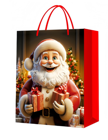 TORBA PREZENTOWA MIKOŁAJ UŚMIECHNIĘTY 32 X 26 X 10 CM