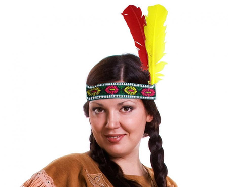 Opaska Indianina pióropusz indianin indiański