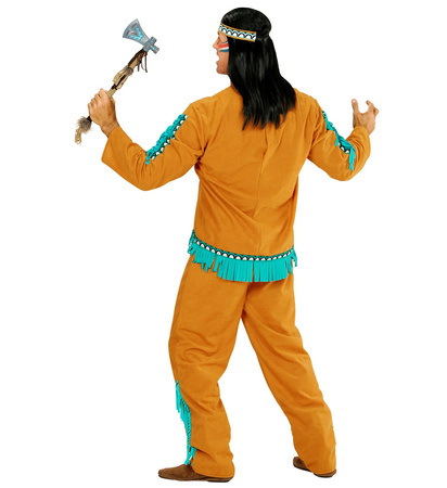 STRÓJ INDIANIN Z BŁĘKITNYMI FRĘDZLAMI