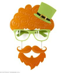 OKULARY Z BRODĄ I WĄSAMI ŚW. PATRYK