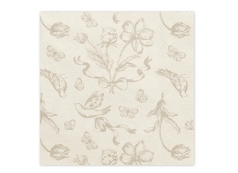 SERWETKI PAPIEROWE BEŻOWE 33 X 33 CM 12 SZT