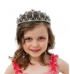 TIARA KSIĘŻNICZKI SREBRNA Z KAMIENIAMI