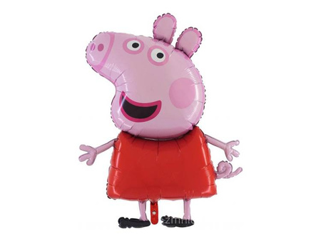 BALON FOLIOWY NA PATYK ŚWINKA PEPPA 37 CM