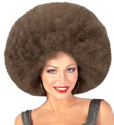 PERUKA AFRO BRĄZOWA