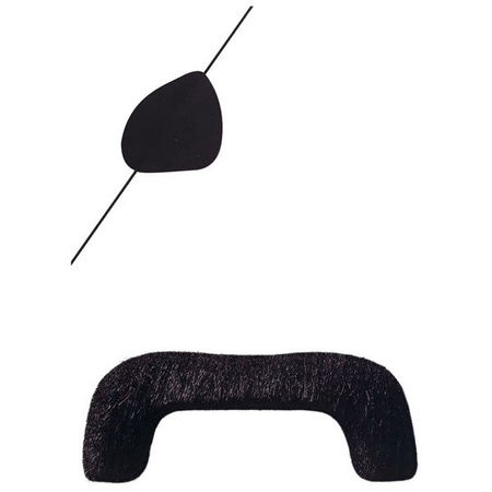 ZESTAW OPASKA NA OKO I WĄSY PIRATA