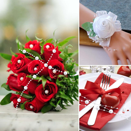 GIRLANDA PERŁOWA BIAŁA