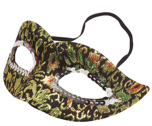 MASKA WENECKA CZARNO-ZŁOTA