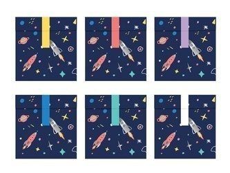 TOREBKI NA SŁODYCZE KOSMOS 6 szt