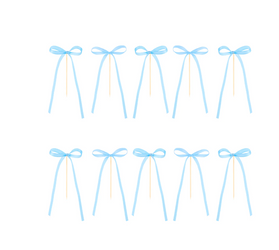 TOPPERY NA TORT KOKARDKI 10 SZT 16 CM NIEBIESKIE