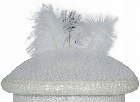 CZAPKA KLUBOWA BRIDE Z PIÓRKIEM PANNA MŁODA