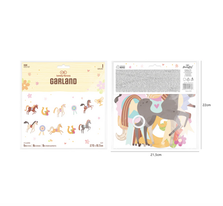 GIRLANDA PAPIEROWA KONIKI 270 CM