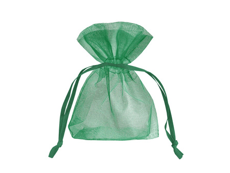 WORECZKI Z ORGANZY CIEMNOZIELONE 10 SZT 10 X 15 CM
