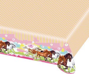 OBRUS PLASTIKOWY KONIE 120 X 180 CM