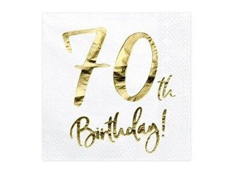 SERWETKI 33X33cm 70 LAT BIAŁE