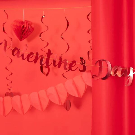 BANER VALENTINES DAY CZERWONY 140 CM