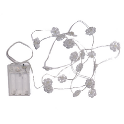 LAMPKI CHOINKOWE 20 LED 2M ŚNIEŻYNKA