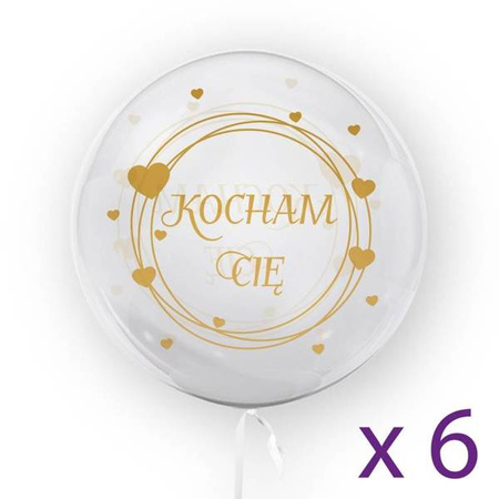 ZESTAW 6 SZT. – "KOCHAM CIĘ" ZŁOTY
