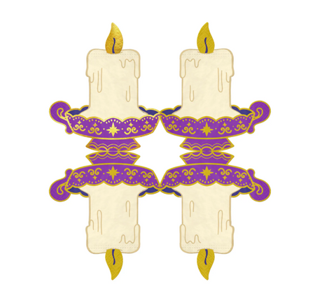 SERWETKI ŚWIECZKI ANDRZEJKI 14X16 CM 10 SZT 