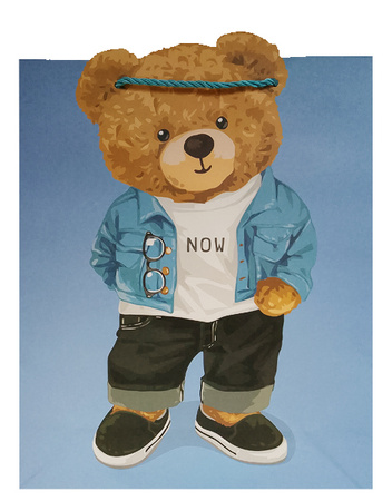 TORBA PREZENTOWA MIŚ HIPSTER 26 X 32 X 10 CM 