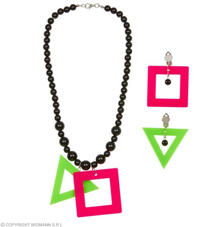 NASZYJNIK + KOLCZYKI LATA 80/ 90-TE