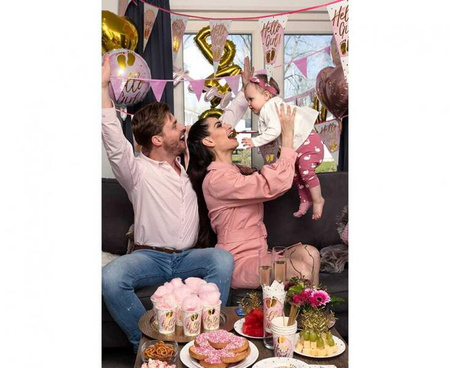 Girlanda 'Hello Girl!', 30 x 20 cm 6 m baby shower dziewczynki