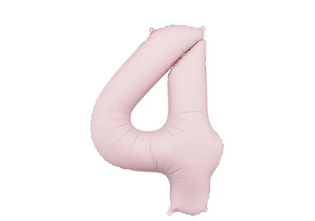 BALON FOLIOWY 4 CYFRA 86 CM JASNY RÓŻOWY