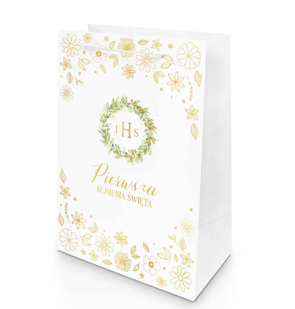 TORBA PREZENTOWA PIERWSZA KOMUNIA IHS 23 X 34 X 10 CM