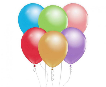 BALONY LATEKSOWE KOLOROWE METALICZNE 50 SZT 30 CM 
