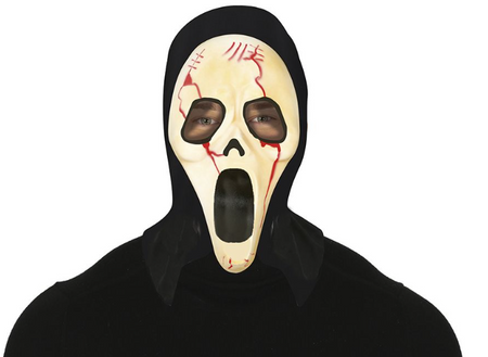 KRWAWA MASKA ​​ZABÓJCY Z KAPTUREM 