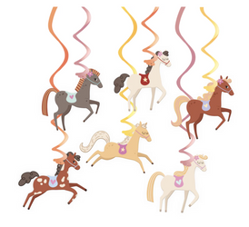 ŚWIDERKI URODZINOWE KONIKI 6 SZT